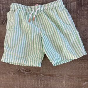 Boys Cat & Jack Swim Shorts size XL 14 Green and White Striped